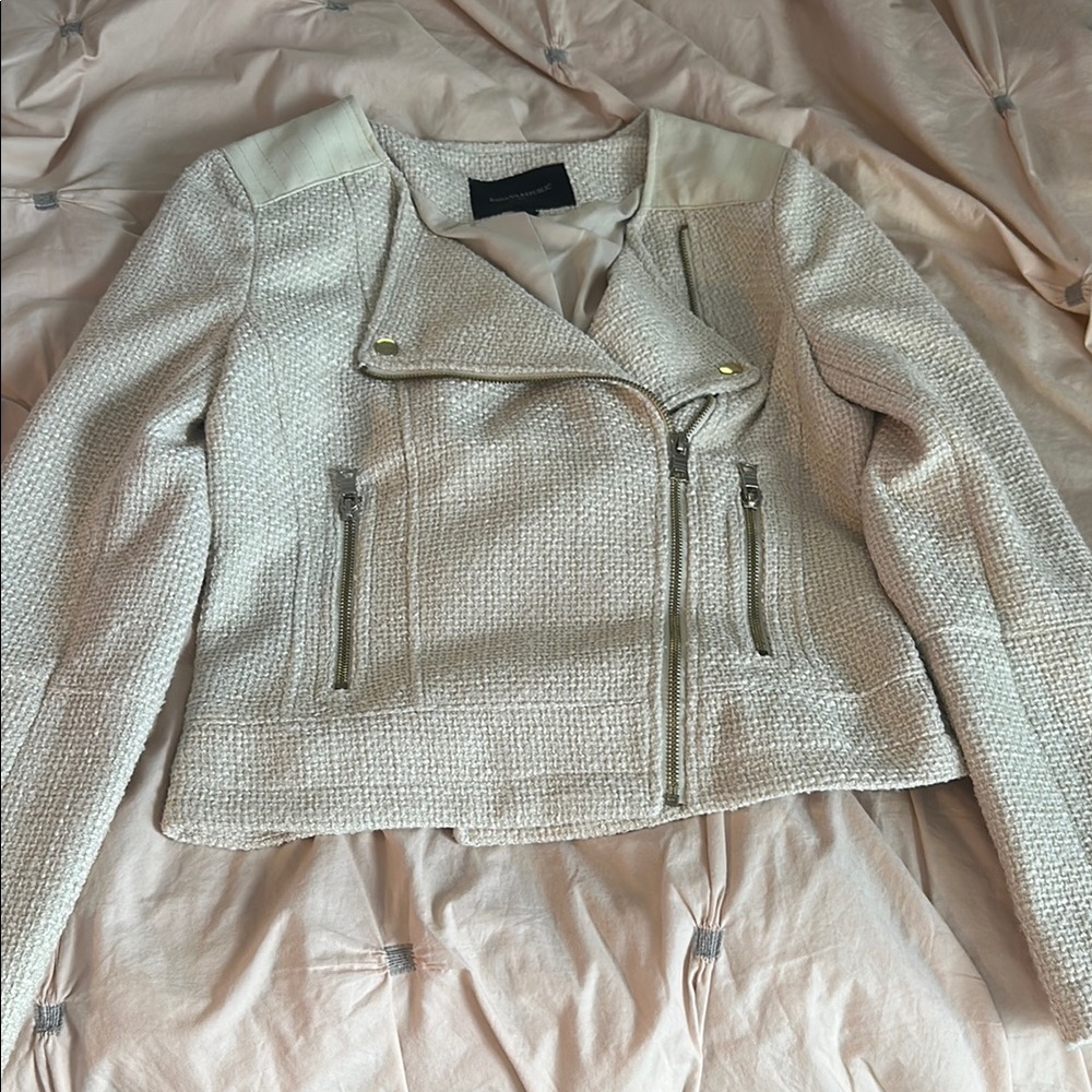 Banana Republic Cream Blazer with Textured Finish